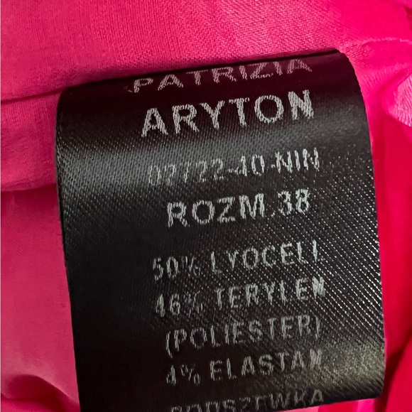 Patrizia Aryton Womens Dress Size 38 Pink Pencil Midi w Matching Belt & Pockets - Picture 15 of 15